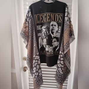 Upcycled Legends Black History T-Shirt/Poncho